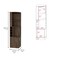 Tuhome Syrah Corner Bar Cabinet, Two External Shelves, Dark Walnut BLA4445 - alternate 5